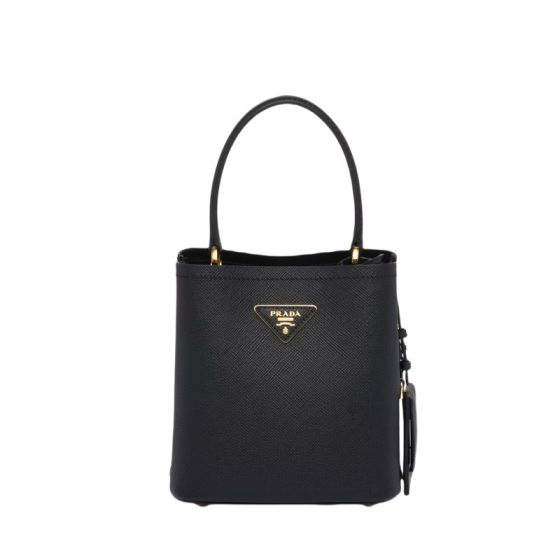 Small Saffiano Leather Prada Panier Bag