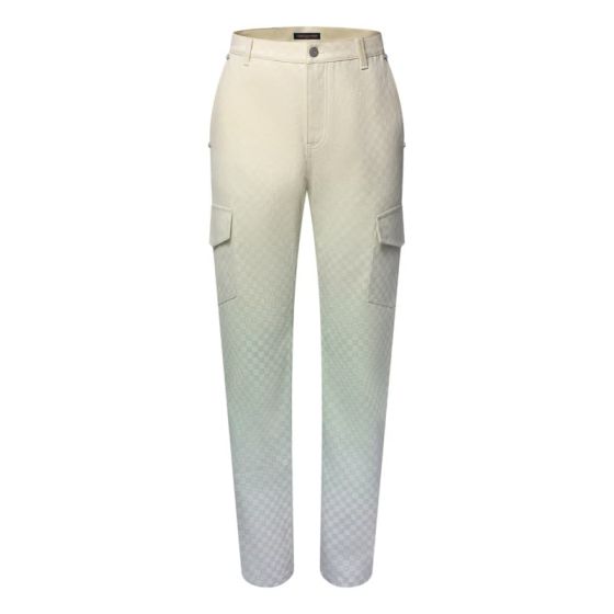 LV Damier Gradient Jacquard Denim Cargo Pants