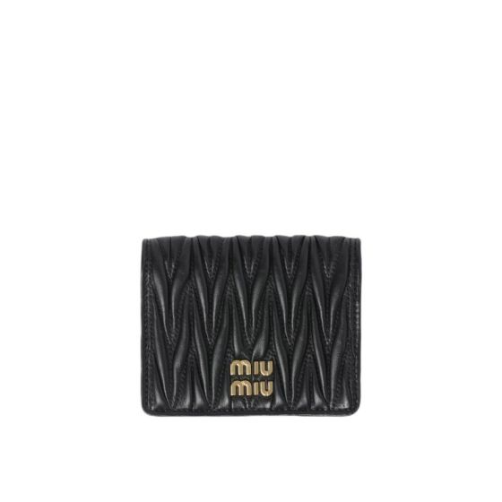 MIU MIU Small matelassé nappa leather wallet