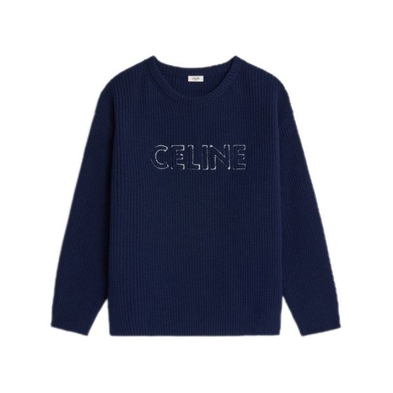 celine oversized crew neck sweater in wool