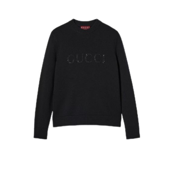 Gucci Wool cashmere sweater with intarsia