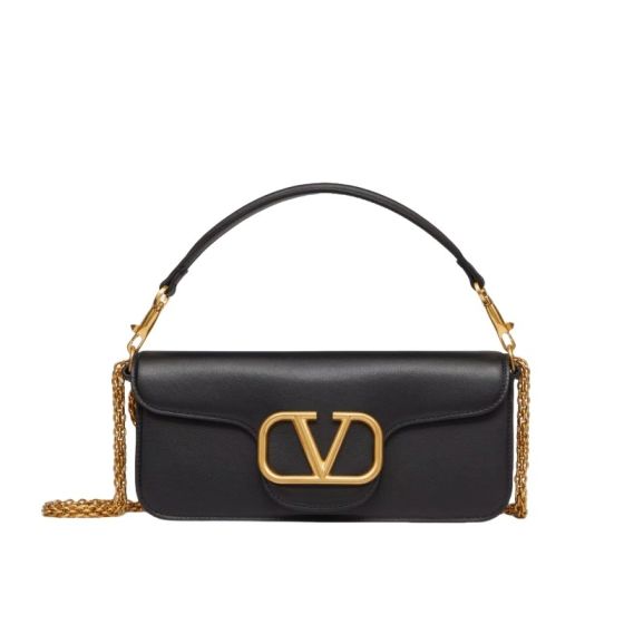 VALENTINO GARAVANI LOCÒ CALFSKIN SHOULDER BAG