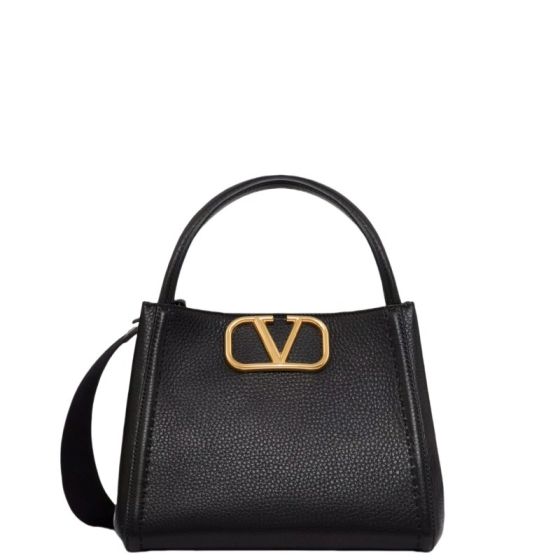 VALENTINO GARAVANI ALLTIME MEDIUM HANDBAG IN GRAINY CALFSKIN