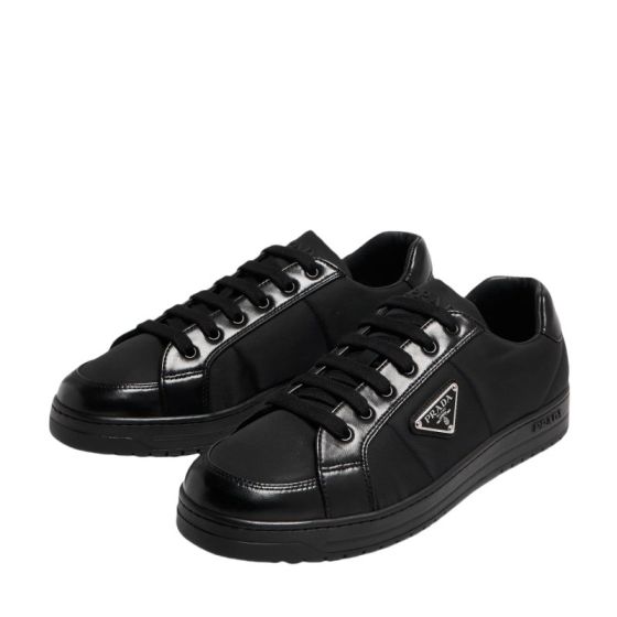 Prada Downtown nappa leather and Re-Nylon sneakers