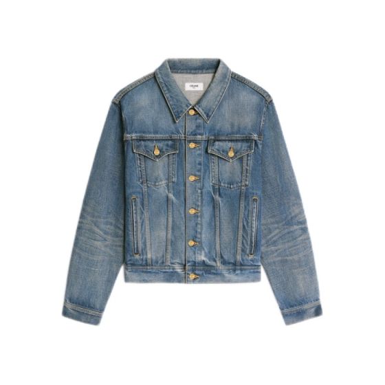 Celine oversized trucker jacket in union wash denim