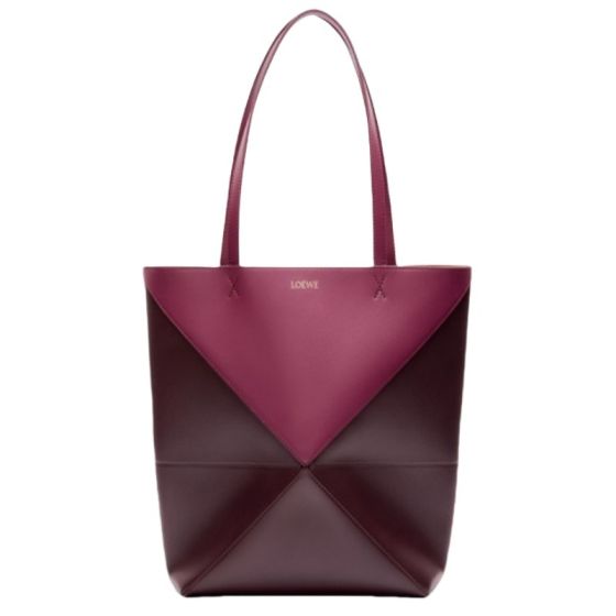 LOEWE Puzzle Fold Tote in shiny calfskin