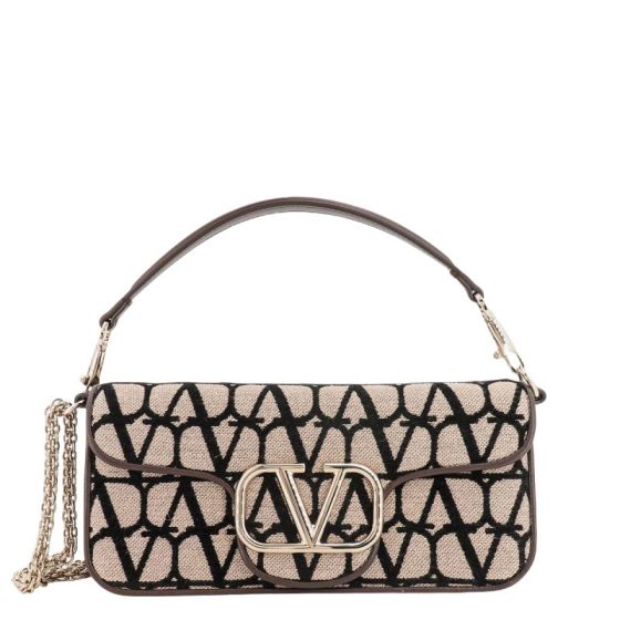 VALENTINO GARAVANI LOCÒ TOILE ICONOGRAPHE SHOULDER BAG