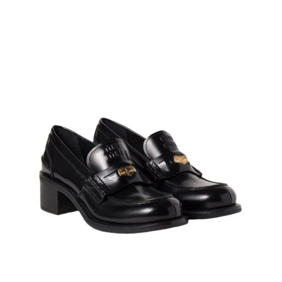 MIU MIU Brushed leather loafers