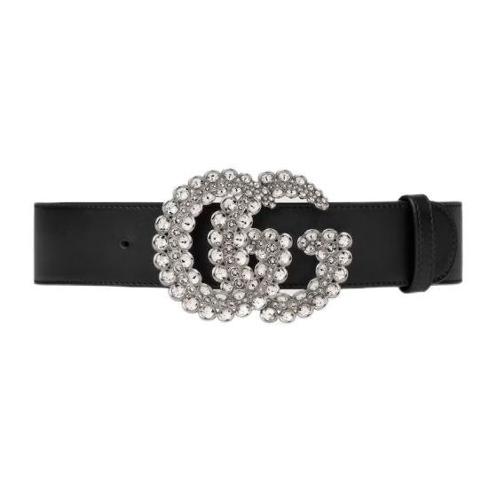 Gucci GG Marmont wide belt with crystals