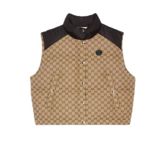 Gucci GG cotton canvas puffer vest