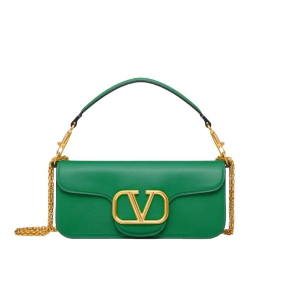 VALENTINO GARAVANI LOCÒ CALFSKIN SHOULDER BAG