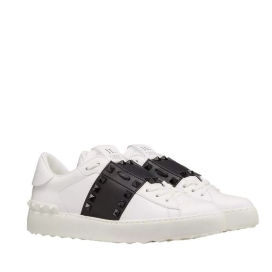 Valentino ROCKSTUD UNTITLED SNEAKER IN CALFSKIN LEATHER WITH TONAL STUDS