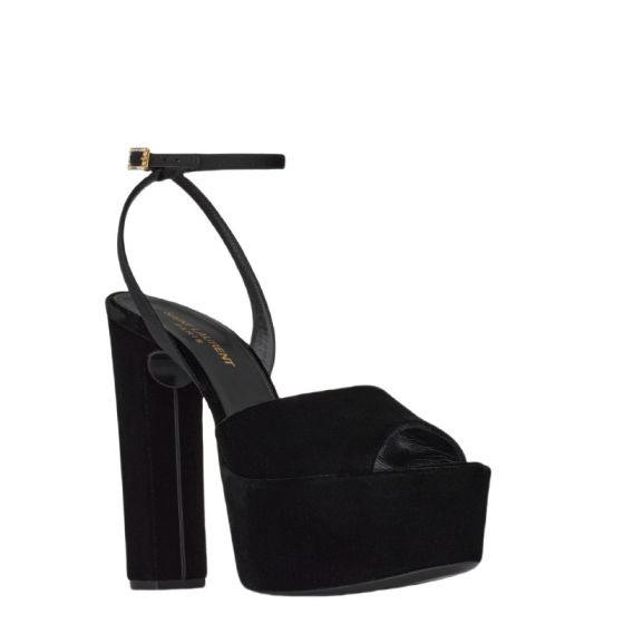 YSL Jodie platform sandals in velvet