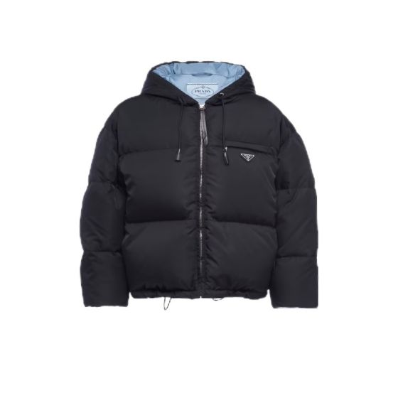 Prada Re-Nylon Gabardine hooded down jacket
