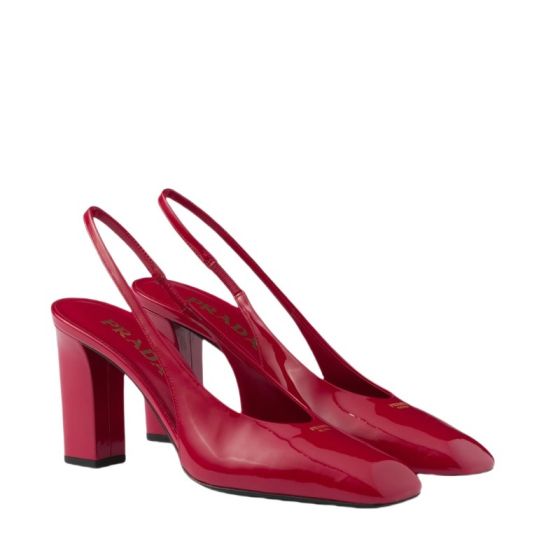 Prada Patent leather slingback pumps
