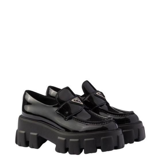 Prada Monolith patent leather loafers