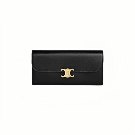 Celine LARGE WALLET TRIOMPHE IN SHINY CALFSKIN