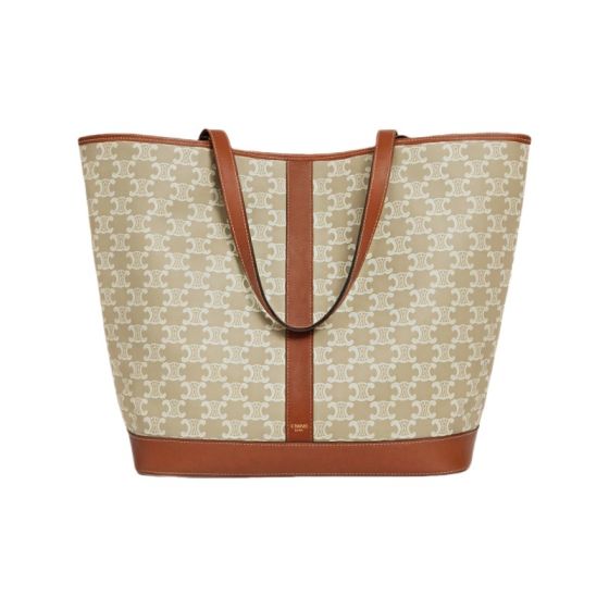 Celine MEDIUM CABAS IN TRIOMPHE CANVAS AND CALFSKIN