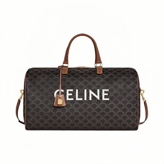 LARGE VOYAGE BAG IN TRIOMPHE CANVAS WITH CELINE PRINT