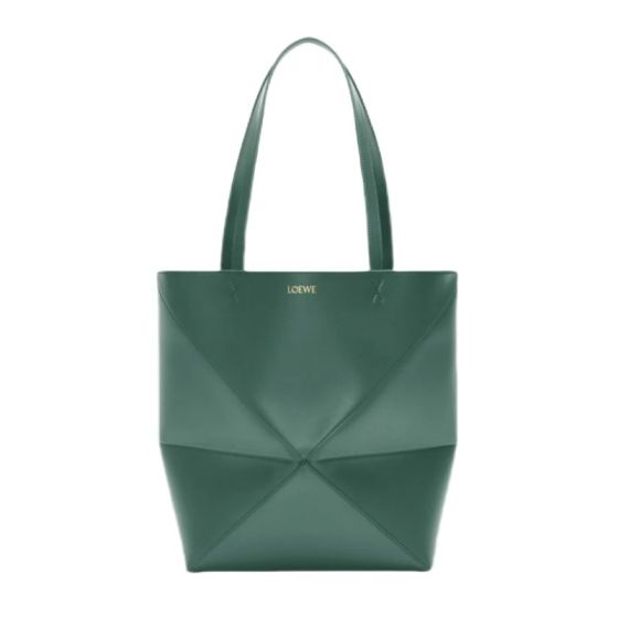 LOEWE Medium Puzzle Fold tote in shiny calfskin