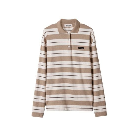 MIU MIU Cotton jersey polo shirt