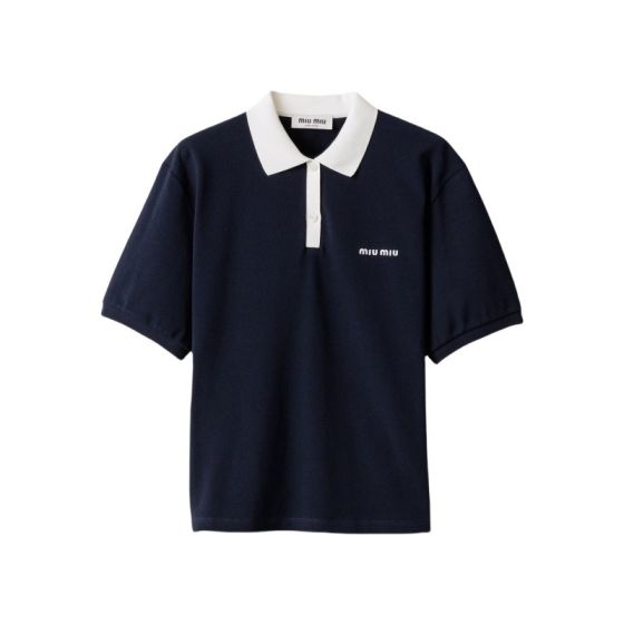 MIU MIU Cotton piqué polo shirt