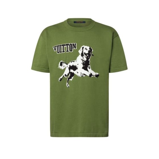 LV Short-Sleeved Cotton Crewneck