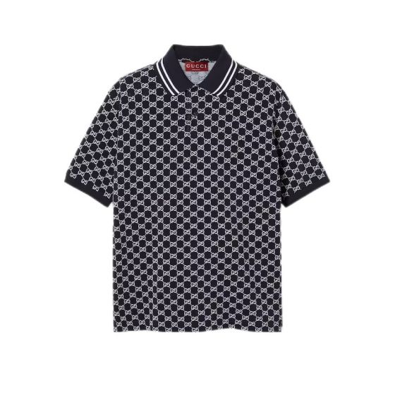 Gucci GG cotton piquet jacquard polo shirt