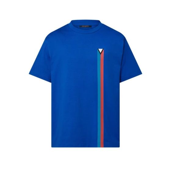 LV Short-Sleeved Embroidered Cotton T-Shirt