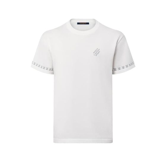 LV Short-Sleeved Cotton Crewneck