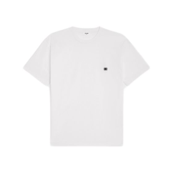 Celine loose triomphe t-shirt in cotton jersey