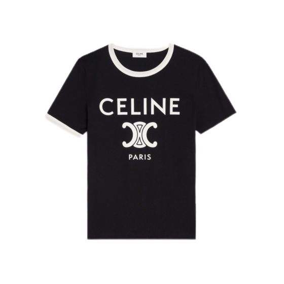 CELINE PARIS T-SHIRT IN COTTON JERSEY