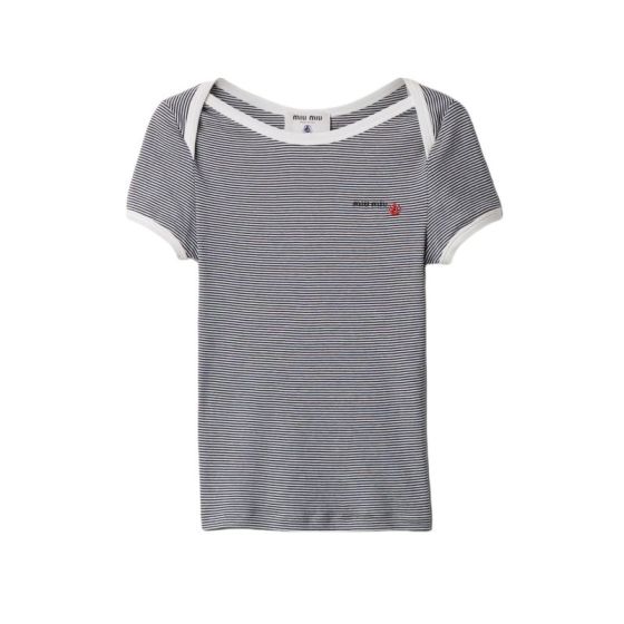 Petit Bateau X Miu Miu ribbed jersey t-shirt