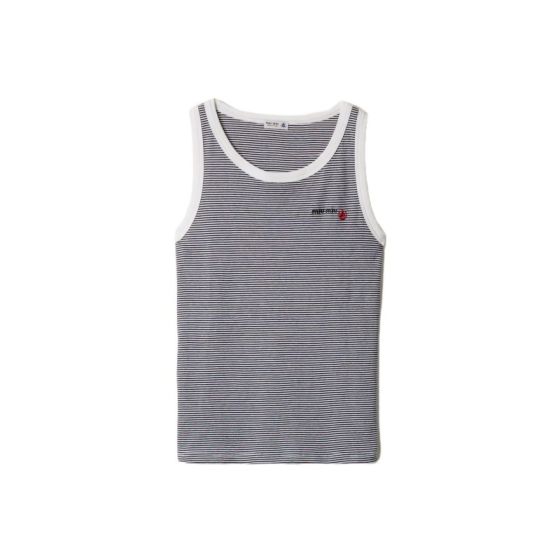 Petit Bateau X Miu Miu ribbed jersey top
