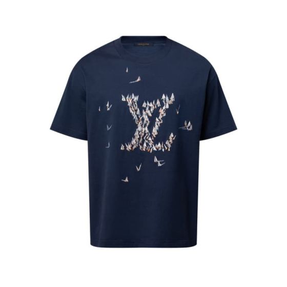 LV Embroidered Cotton T-Shirt