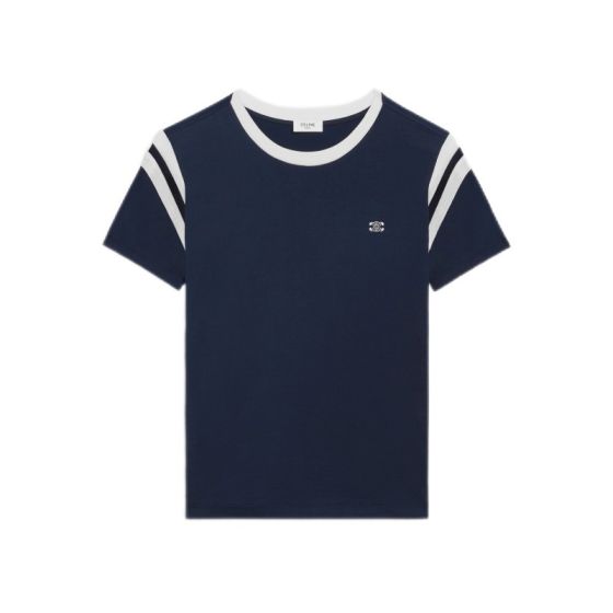 Celine triomphe regular t-shirt in cotton jersey