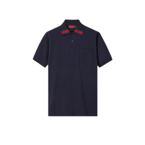 Gucci Cotton polo shirt with Web