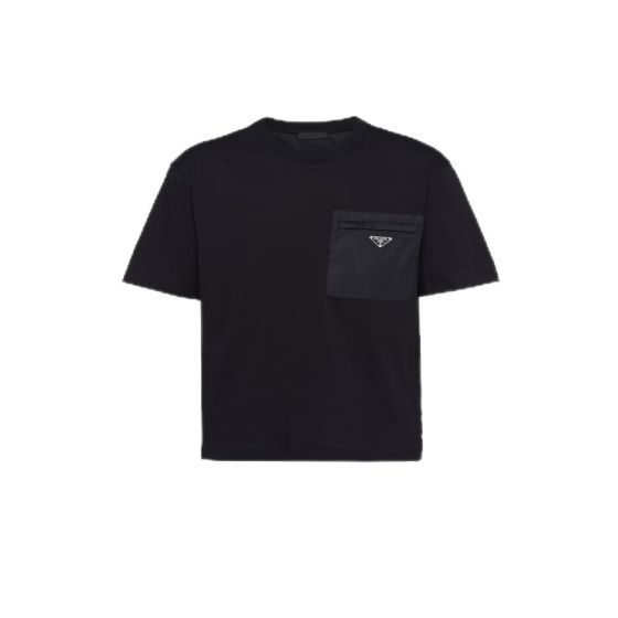 Prada Re-Nylon and jersey T-shirt