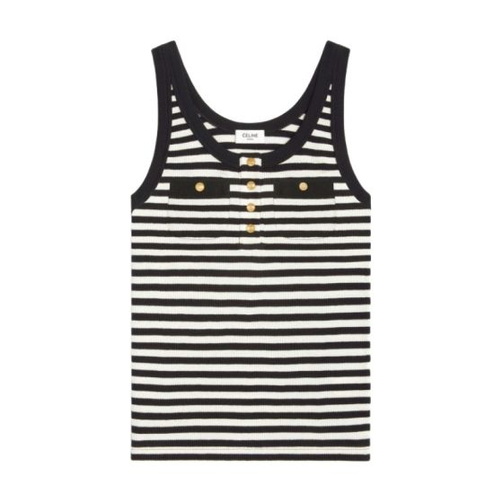 Celine marinière tank top in ribbed cotton jersey