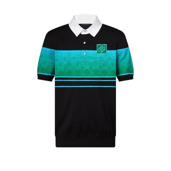 LV Iridescent Jacquard Short-Sleeved Polo
