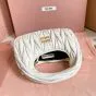 MIU MIU Wander matelassé nappa leather hobo mini-bag