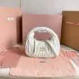 MIU MIU Wander matelassé nappa leather hobo mini-bag