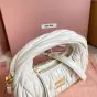 MIU MIU Wander matelassé nappa leather hobo mini-bag