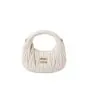 MIU MIU Wander matelassé nappa leather hobo mini-bag