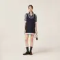 MIU MIU Knit and poplin mini-dress