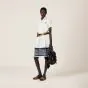 MIU MIU Slubbed poplin dress with print