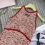 MIU MIU Long floral print crepe de chine dress