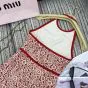 MIU MIU Long floral print crepe de chine dress