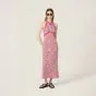 MIU MIU Long floral print crepe de chine dress