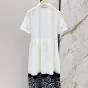 MIU MIU Slubbed poplin dress with print